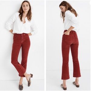 NWT Madewell Cali Demi-Boot Jeans in Corduroy